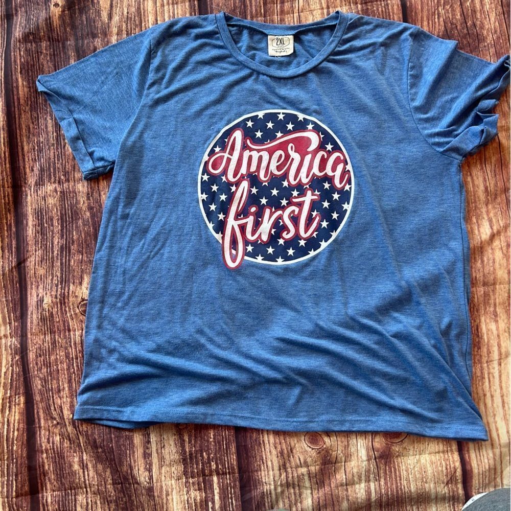 Women’s Daisy Rae America First Blue Top 2X